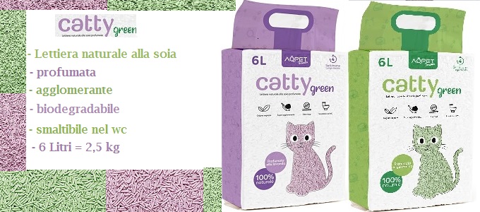 Aqpet Lettiera Biodegradabile per gatti alla Soia Catty
